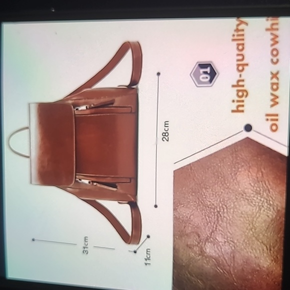 Cowhide genuine leather bag #148 - Picture 4 of 14